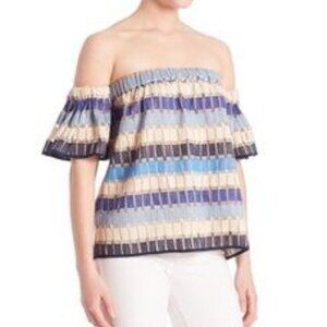 NWT | Milly Knit Top | blue off the shoulder